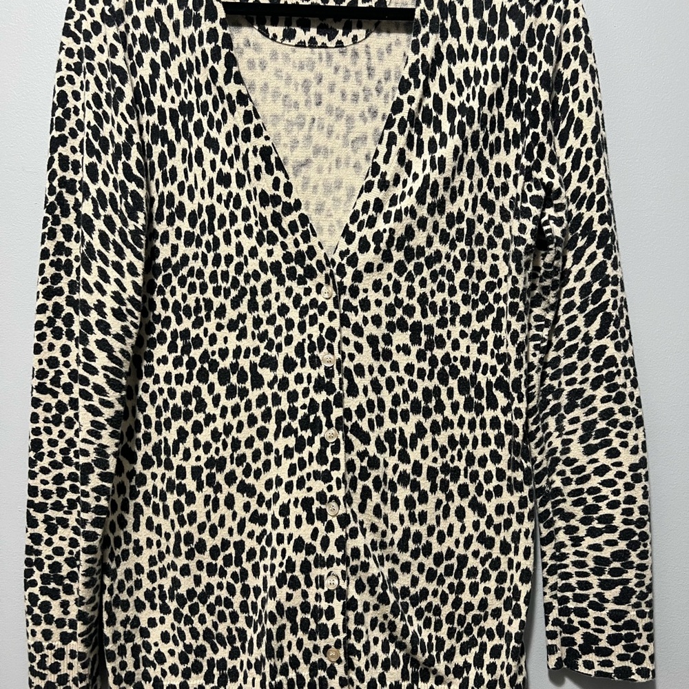 41 Hawthorn Black and Cream Animal Print Sweater
